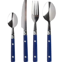 Ménagère 16 pièces bleu foncé