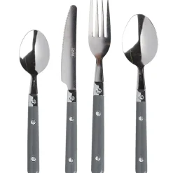 Ménagère 16 pièces inox manche plastique gris