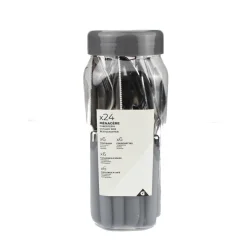 Ménagère 24 pièces inox manche antidérapant soft touch gris