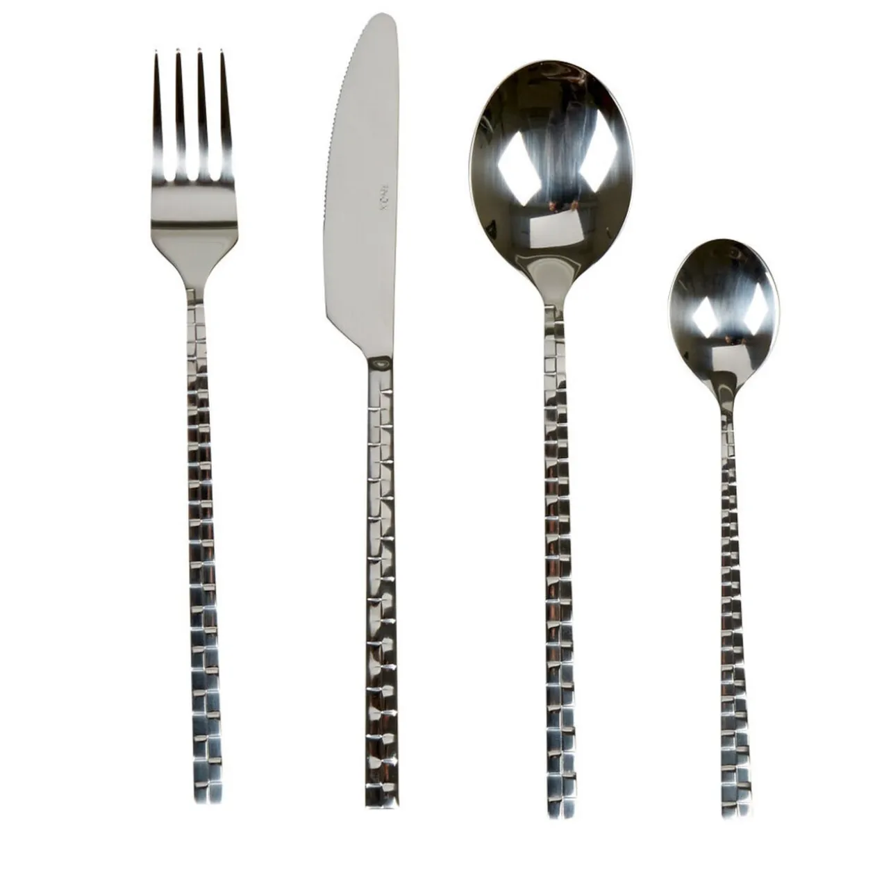 Ménagère 16 pièces manche motif damassé