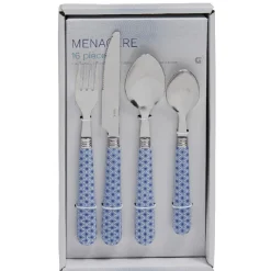 Ménagère couvert bleu mosaïque x16