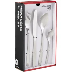 Ménagère inox 24 pièces