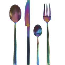 Ménagère iridiscente inox 16 pièces