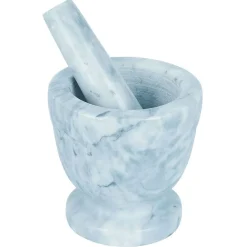 Mortier avec pilon effet marbre gris Ø10,5xH10cm