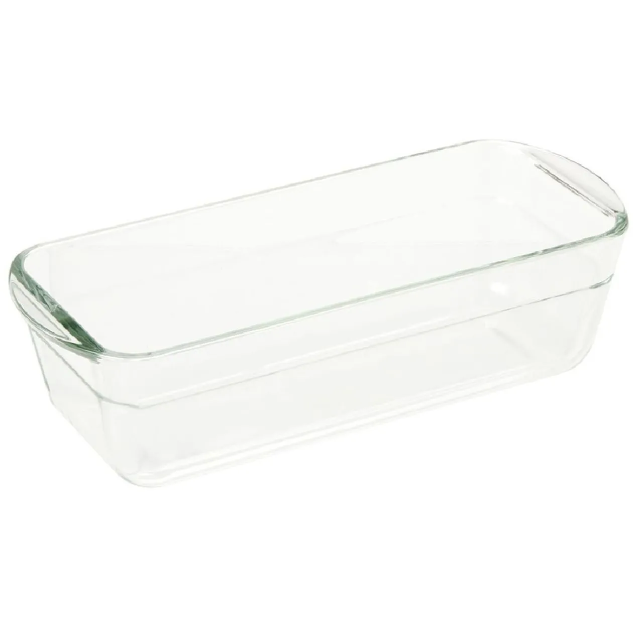 Moule à cake en verre avec couvercle gris