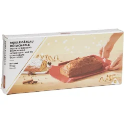 Moule à gâteau détachable silicone rectangulaire rouge