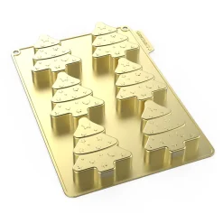 Moule à gâteau forme sapin de Noël x 6 en silicone