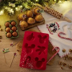 Moule à gâteau Mickey Disney silicone rouge 29x20xH3cm