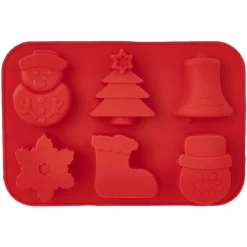 Moule à gâteau thème Noël rouge