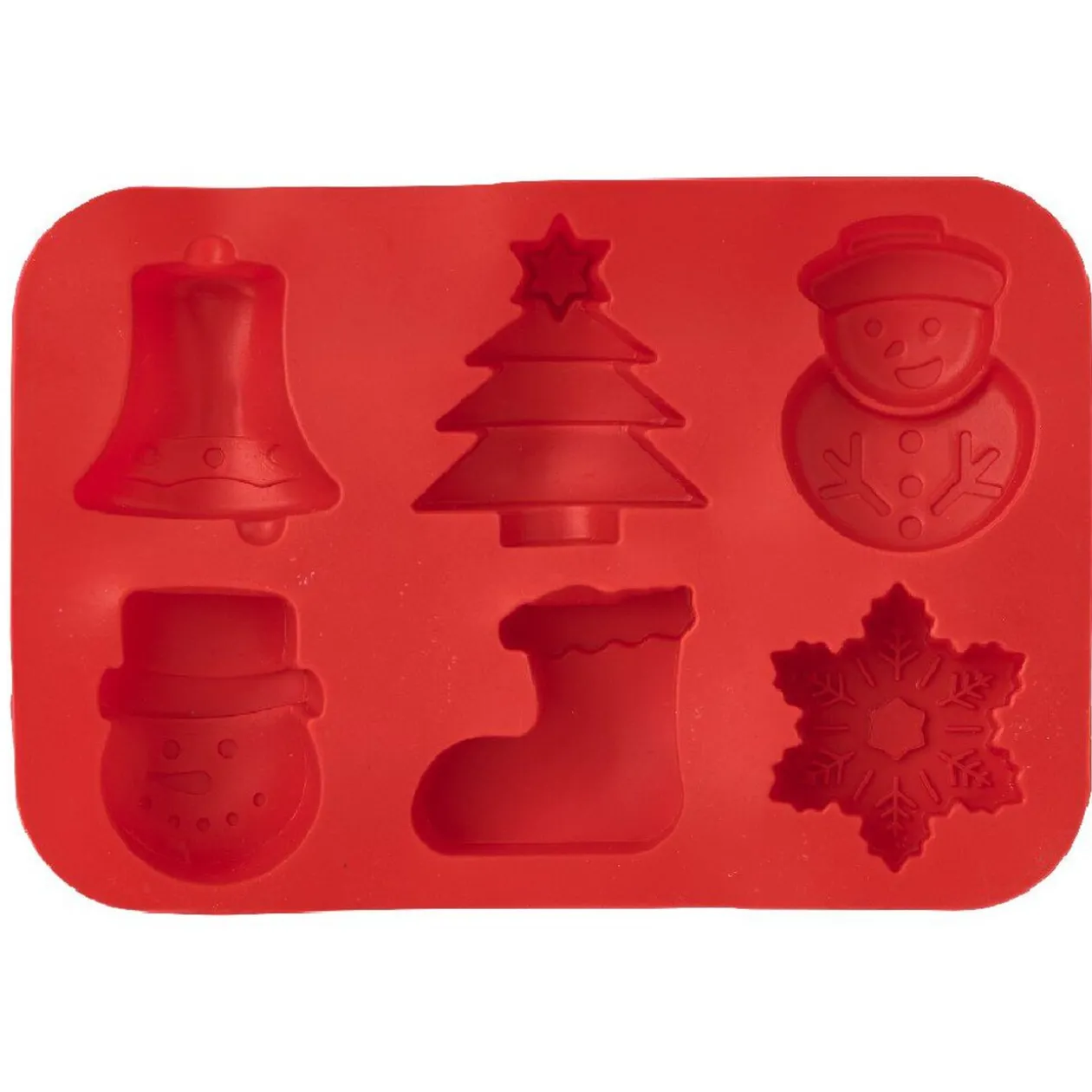 Moule à gâteau thème Noël rouge