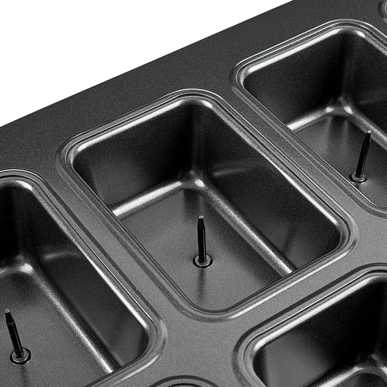 Moule à mini cake coeur coulant en métal x8