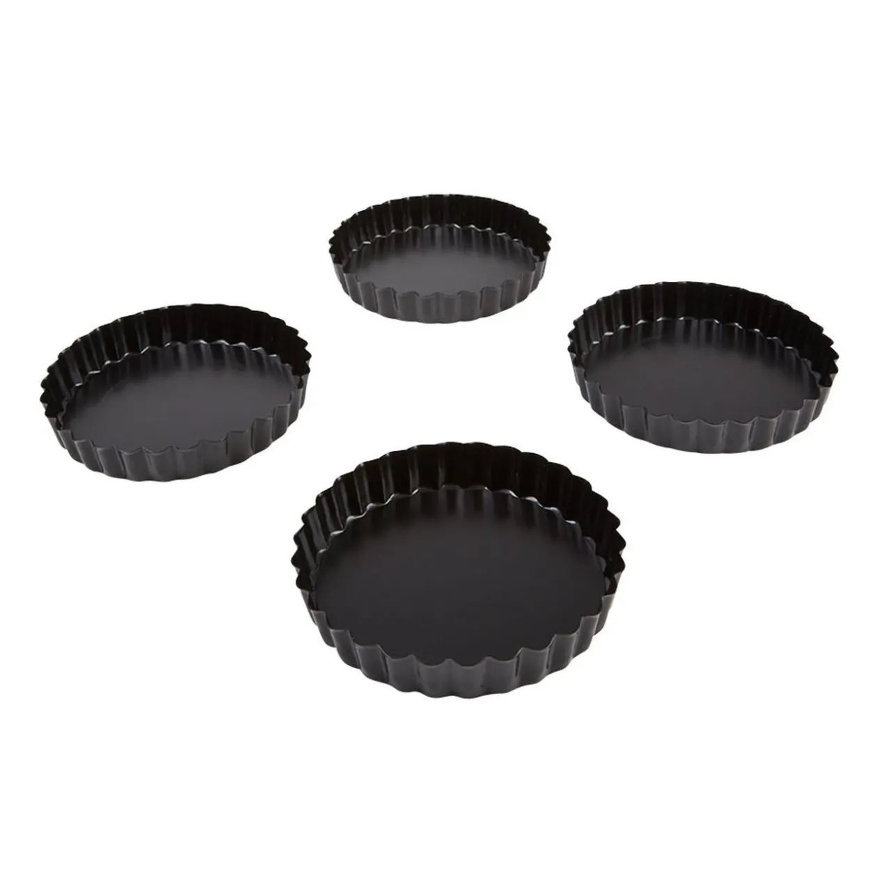 Moule à tartelette avec fond amovible x4