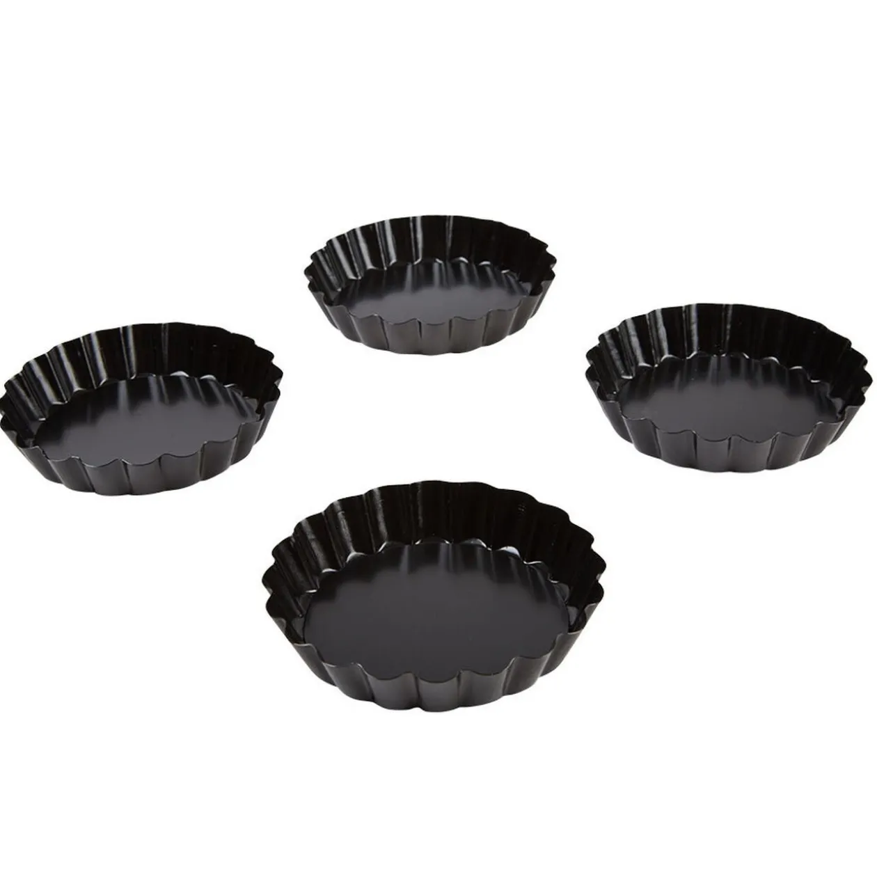 Moule à tartelette avec fond amovible x4
