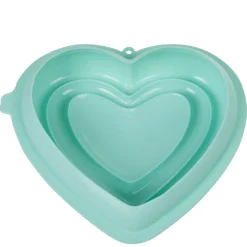 Moule coeur 3D silicone vert