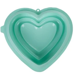 Moule coeur 3D silicone vert