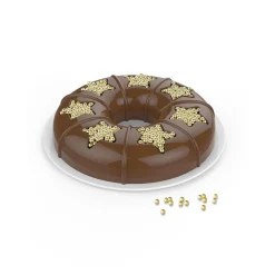 Moule couronne de Noël surprise étoile silicone doré