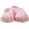 Moule gâteau forme arc en ciel silicone rose 26x19xH5,5cm