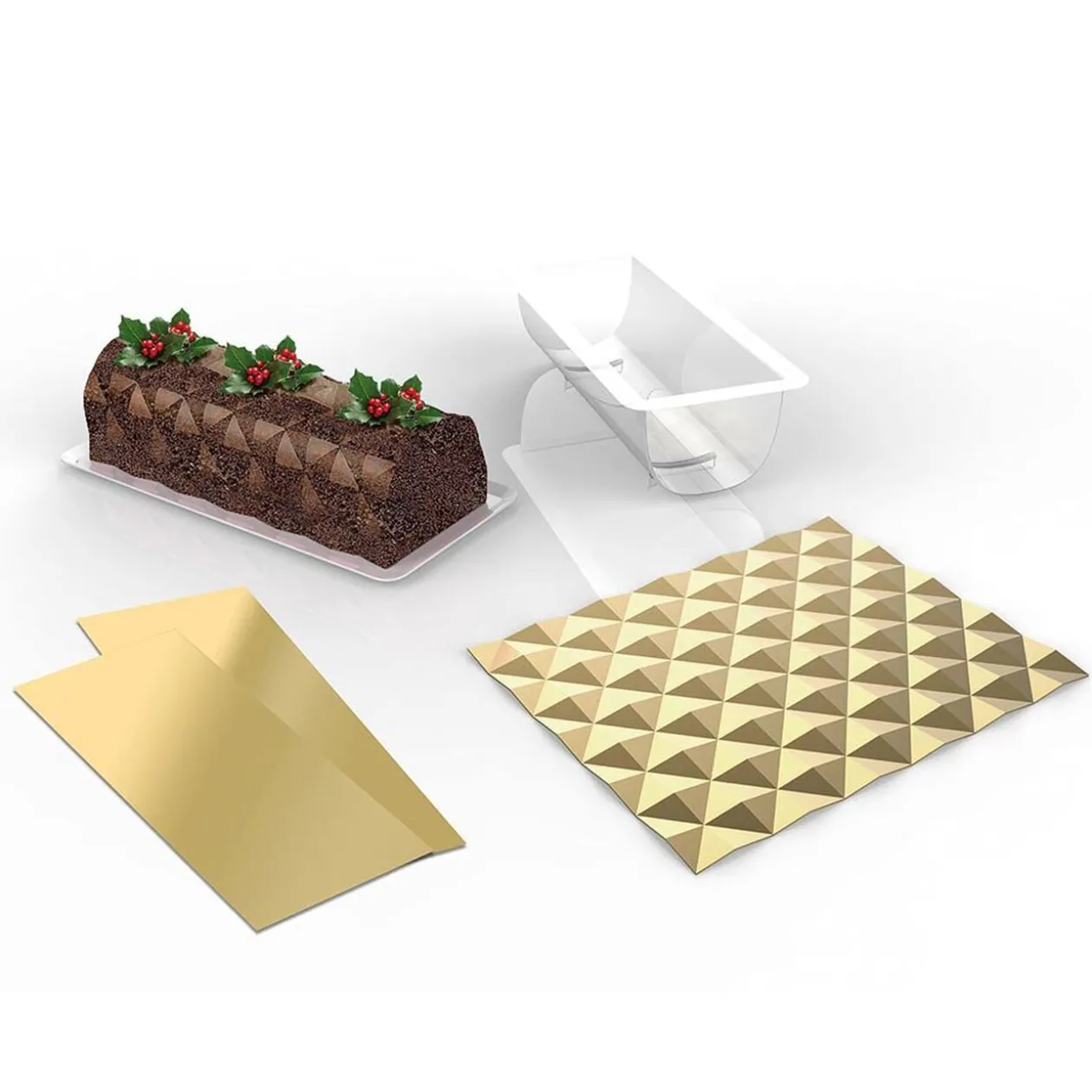 Moule pour bûche de Noël en silicone