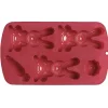 Moule pour chocolats de pâques 3 lapins fleur et carotte
