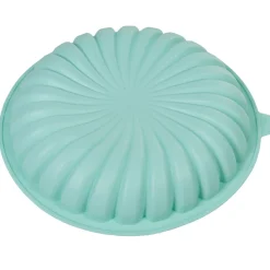 Moule rond strié 3D silicone vert