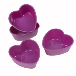Moule silicone coeur violet x4