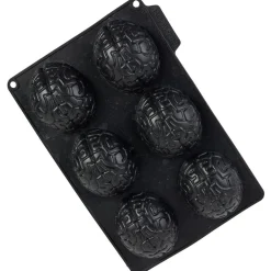 Moule silicone Halloween 6 gâteaux forme cervelle 27x19xH3,5cm