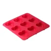 Moule silicone rose 9 coeurs