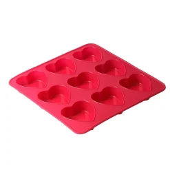Moule silicone rose 9 coeurs