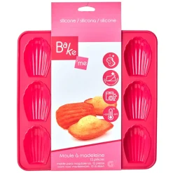 Moule silicone rose 12 madeleines