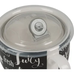 Mug à soupe et son couvercle
