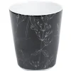 Mug blanc décor tiges feuilles noires