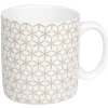 Mug blanc motifs étoiles dorées