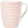 Mug blanc triangles rouges