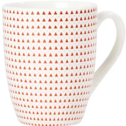 Mug blanc triangles rouges