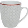 Mug design oreige bord orange et motifs gris