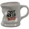 Mug déformé avec message humoristique en céramique