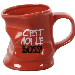 Mug déformé avec message humoristique en céramique