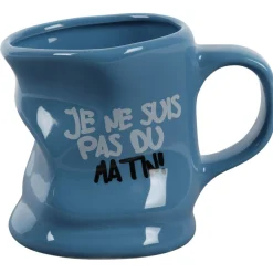 Mug déformé avec message humoristique en céramique