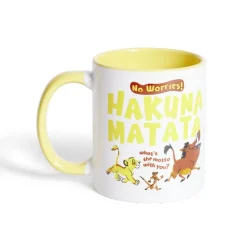 Mug Disney Le Roi Lion Hakuna Matata blanc et jaune 315ml