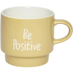 Mug en faïence avec support en métal x4