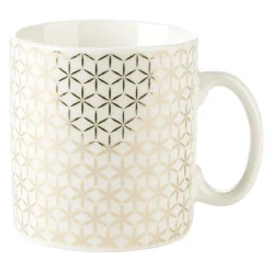 Mug en porcelaine motif étoiles dorées