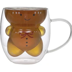 Mug en verre à double paroi décor personnage 300 ml