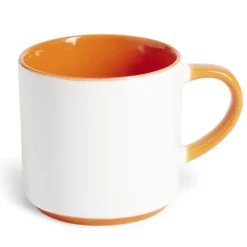 Mug grès bicolore 450mL Ø8,5xH8cm