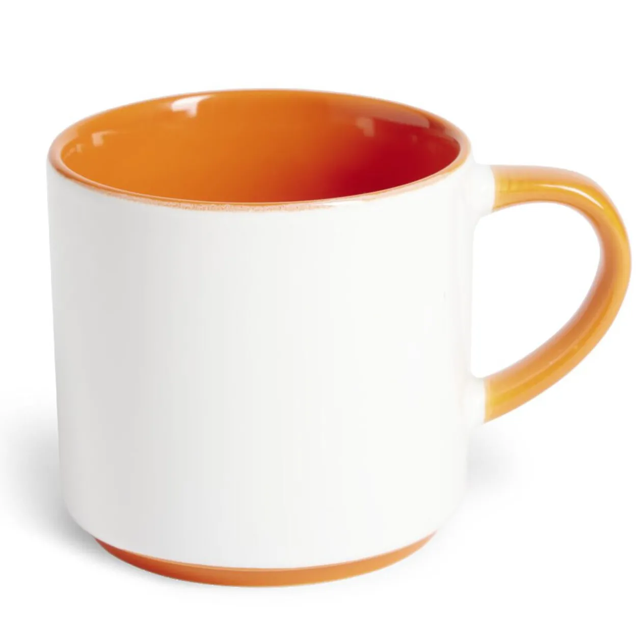 Mug grès bicolore 450mL Ø8,5xH8cm