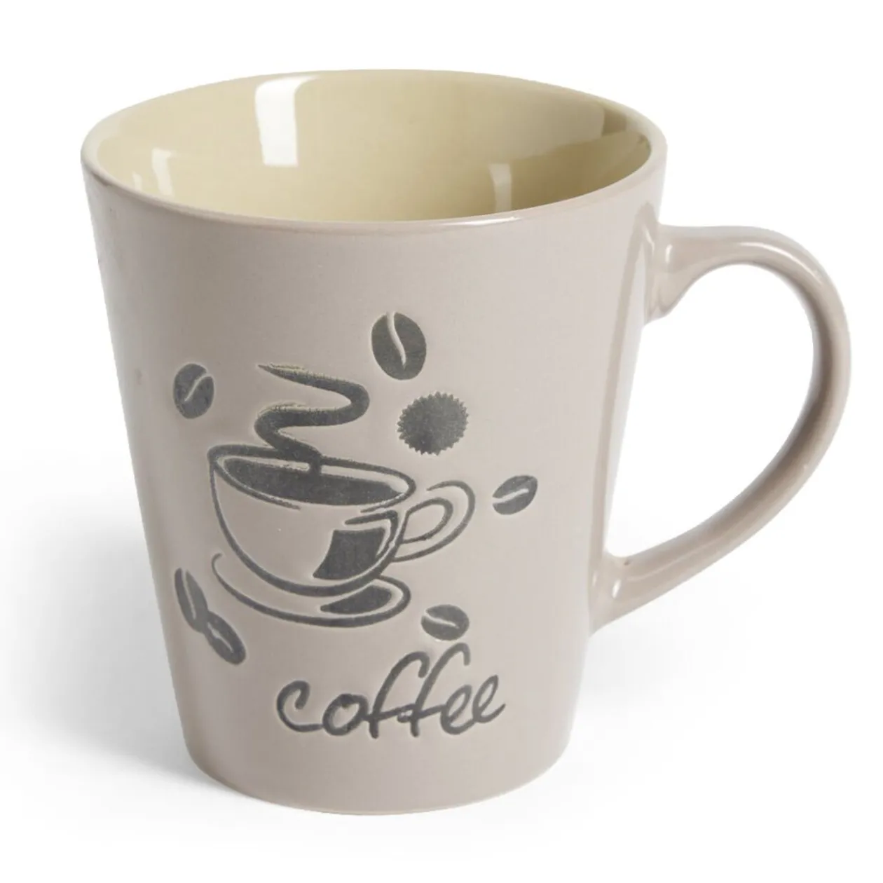 Mug grès 600mL Ø9xH10cm - 4 coloris