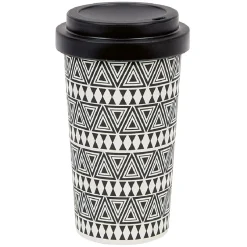Mug imprimé avec couvercle uni 400 ml
