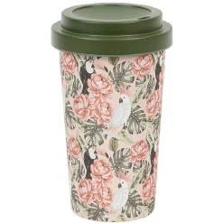 Mug imprimé avec couvercle uni 400 ml