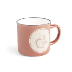 Mug motif écureuil en faïence marron 320ml