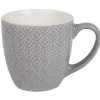 Mug motifs gris blanc