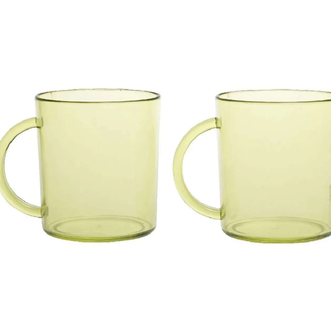Mug plastique vert x2